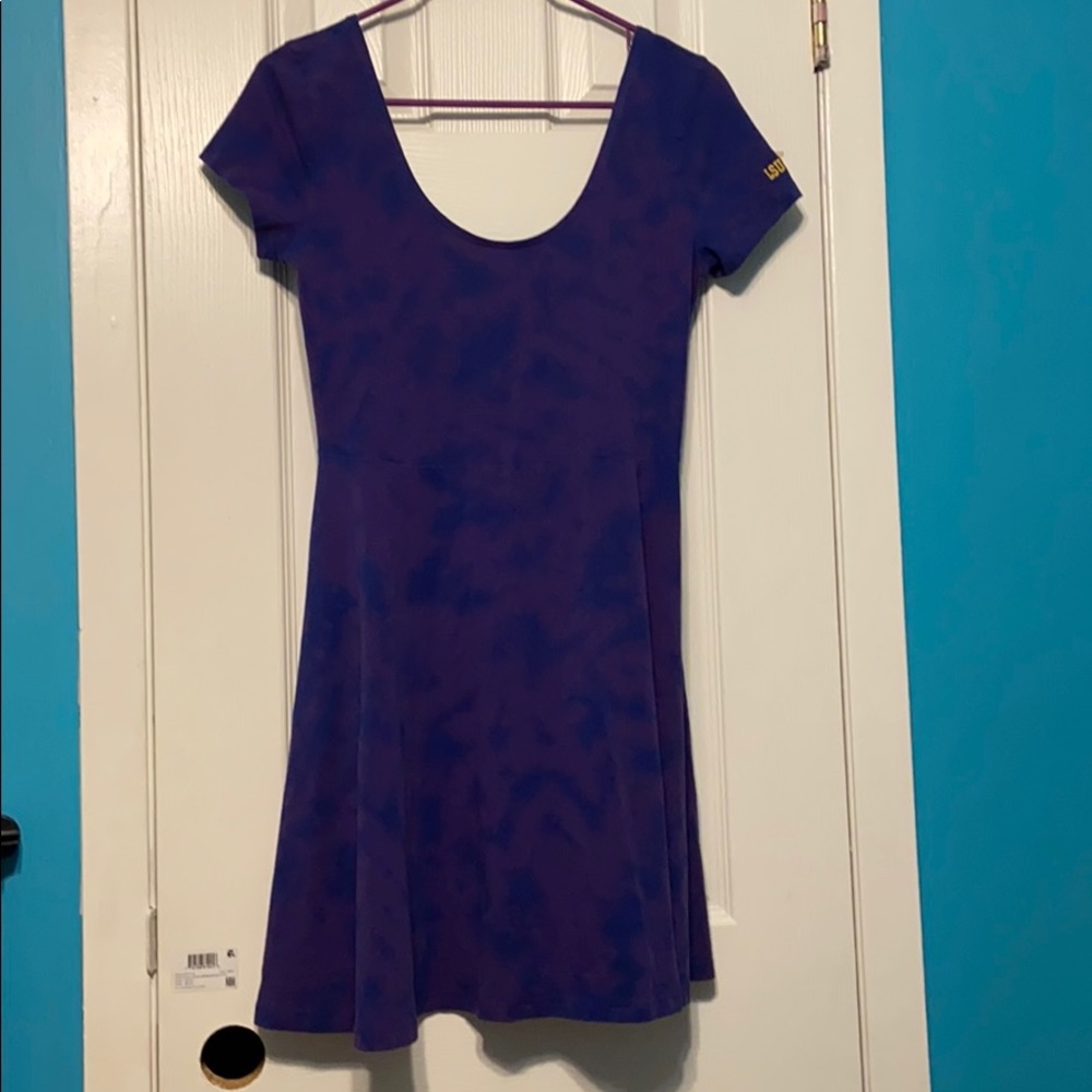 Purple and blue dress